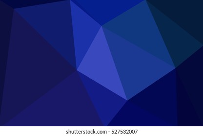 Dark blue polygonal illustration, which consist of triangles. Geometric background in Origami style with gradient. Triangular design for your business.