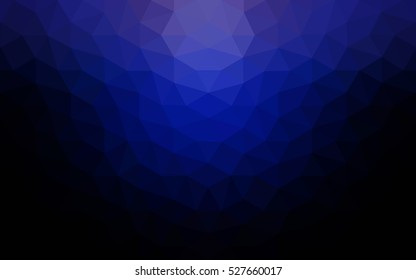 Dark blue polygonal illustration, which consist of triangles. Geometric background in Origami style with gradient. Triangular design for your business.