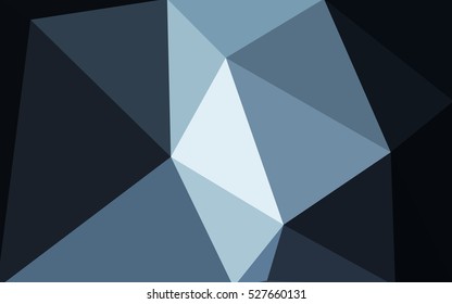 Dark blue polygonal illustration, which consist of triangles. Geometric background in Origami style with gradient. Triangular design for your business.