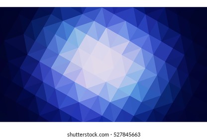 Dark blue polygonal illustration, which consist of triangles. Geometric background in Origami style with gradient. Triangular design for your business.