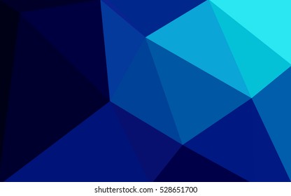 Dark blue polygonal illustration, which consist of triangles. Geometric background in Origami style with gradient. Triangular design for your business.