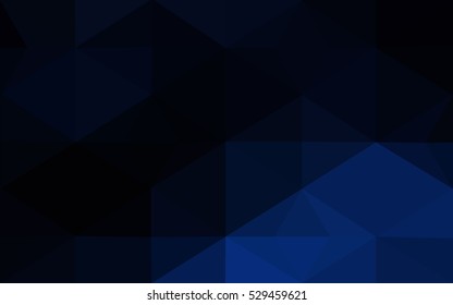 Dark blue polygonal illustration, which consist of triangles. Geometric background in Origami style with gradient. Triangular design for your business.