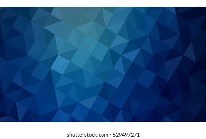 Dark blue polygonal illustration, which consist of triangles. Geometric background in Origami style with gradient. Triangular design for your business.