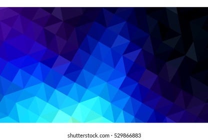 Dark blue polygonal illustration, which consist of triangles. Geometric background in Origami style with gradient. Triangular design for your business.