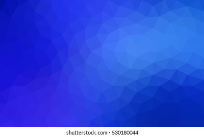 Dark blue polygonal illustration, which consist of triangles. Geometric background in Origami style with gradient. Triangular design for your business.