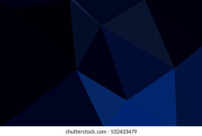 Dark blue polygonal illustration, which consist of triangles. Geometric background in Origami style with gradient. Triangular design for your business.