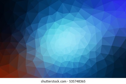 Dark blue polygonal illustration, which consist of triangles. Geometric background in Origami style with gradient. Triangular design for your business.