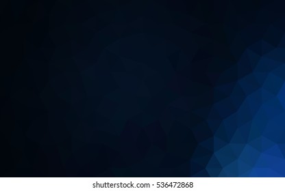 Dark blue polygonal illustration, which consist of triangles. Geometric background in Origami style with gradient. Triangular design for your business.