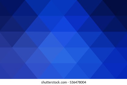 DARK BLUE polygonal illustration, which consist of triangles. Triangular pattern for your business design. Geometric background in Origami style with gradient. 