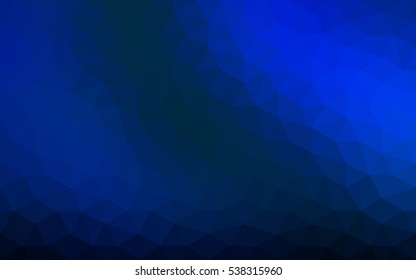 Dark blue polygonal illustration, which consist of triangles. Geometric background in Origami style with gradient. Triangular design for your business.