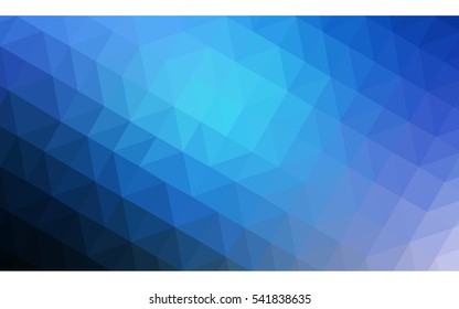 Dark blue polygonal illustration, which consist of triangles. Geometric background in Origami style with gradient. Triangular design for your business.