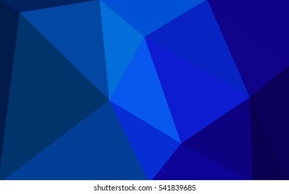 Dark blue polygonal illustration, which consist of triangles. Geometric background in Origami style with gradient. Triangular design for your business.