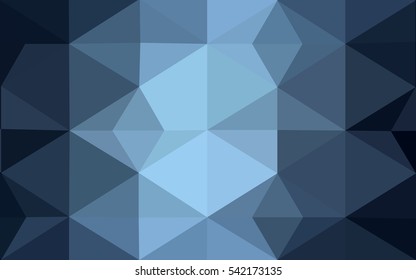 Dark blue polygonal illustration, which consist of triangles. Geometric background in Origami style with gradient. Triangular design for your business.