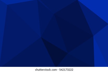 Dark blue polygonal illustration, which consist of triangles. Geometric background in Origami style with gradient. Triangular design for your business.