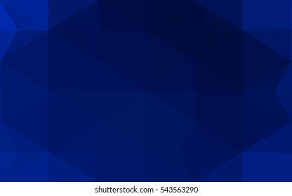 Dark blue polygonal illustration, which consist of triangles. Geometric background in Origami style with gradient. Triangular design for your business.