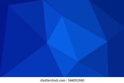 Dark blue polygonal illustration, which consist of triangles. Geometric background in Origami style with gradient. Triangular design for your business.
