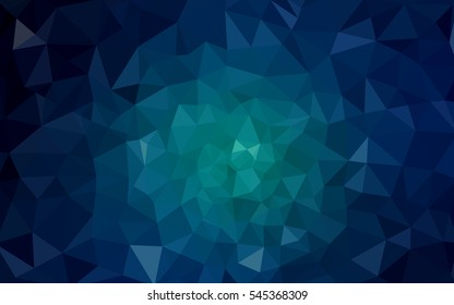 Dark blue polygonal illustration, which consist of triangles. Geometric background in Origami style with gradient. Triangular design for your business.