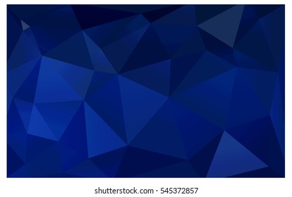 DARK BLUE polygonal illustration, which consist of triangles. Triangular design for your business. Creative geometric background in Origami style with gradient