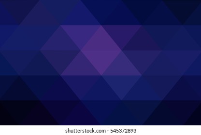 DARK BLUE polygonal illustration, which consist of triangles. Triangular design for your business. Creative geometric background in Origami style with gradient
