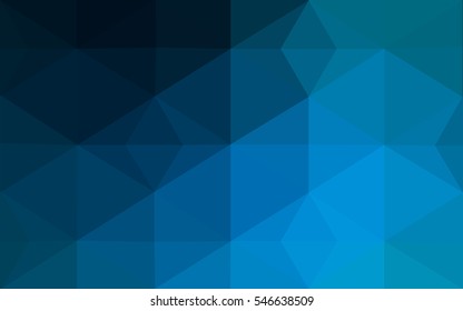 Dark blue polygonal illustration, which consist of triangles. Geometric background in Origami style with gradient. Triangular design for your business.