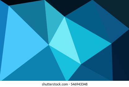 Dark blue polygonal illustration, which consist of triangles. Geometric background in Origami style with gradient. Triangular design for your business.