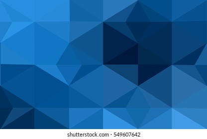 Dark blue polygonal illustration, which consist of triangles. Geometric background in Origami style with gradient. Triangular design for your business.