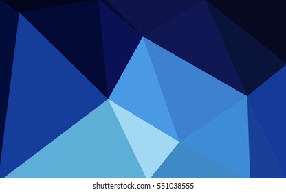 Dark blue polygonal illustration, which consist of triangles. Geometric background in Origami style with gradient. Triangular design for your business.
