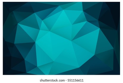 DARK BLUE polygonal illustration, which consist of triangles. Triangular pattern for your business design. Geometric background in Origami style with gradient. 