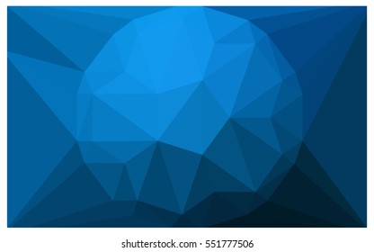 DARK BLUE polygonal illustration, which consist of triangles with a gemstone in center. Triangular design of a huge diamond for your business. Creative geometric background of gems.