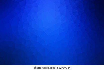 DARK BLUE polygonal illustration, which consist of triangles. Triangular pattern for your business design. Geometric background in Origami style with gradient. 