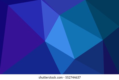 Dark blue polygonal illustration, which consist of triangles. Geometric background in Origami style with gradient. Triangular design for your business.