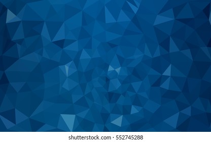 Dark blue polygonal illustration, which consist of triangles. Geometric background in Origami style with gradient. Triangular design for your business.