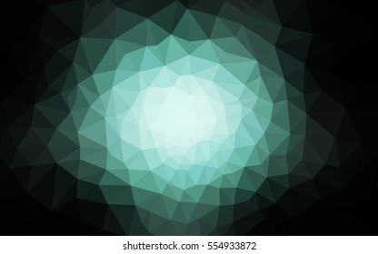 Dark blue polygonal illustration, which consist of triangles. Geometric background in Origami style with gradient. Triangular design for your business.