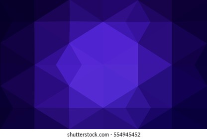 Dark blue polygonal illustration, which consist of triangles. Geometric background in Origami style with gradient. Triangular design for your business.