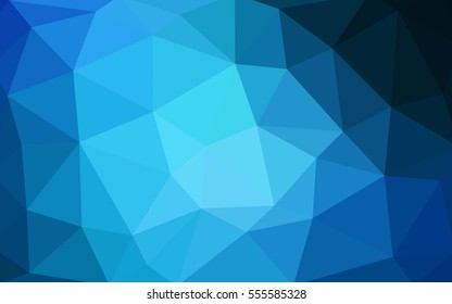 Dark blue polygonal illustration, which consist of triangles. Triangular design for your business. Creative geometric background in Origami style with gradient.