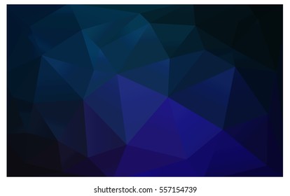 DARK BLUE polygonal illustration, which consist of triangles. Triangular pattern for your business design. Geometric background in Origami style with gradient. 
