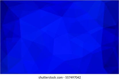 DARK BLUE polygonal illustration, which consist of triangles. Triangular pattern for your business design. Geometric background in Origami style with gradient. 