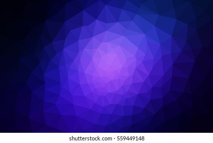 Dark blue polygonal illustration, which consist of triangles. Geometric background in Origami style with gradient. Triangular design for your business.