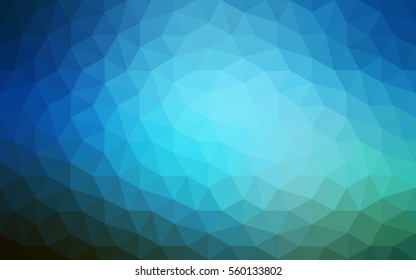 Dark blue polygonal illustration, which consist of triangles. Geometric background in Origami style with gradient. Triangular design for your business.