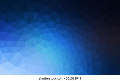 Dark blue polygonal illustration, which consist of triangles. Geometric background in Origami style with gradient. Triangular design for your business.