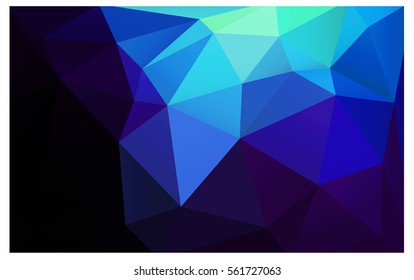 DARK BLUE polygonal illustration, which consist of triangles. Triangular design for your business. Creative geometric background in Origami style with gradient