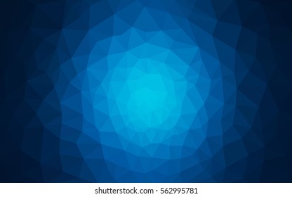 Dark blue polygonal illustration, which consist of triangles. Geometric background in Origami style with gradient. Triangular design for your business.
