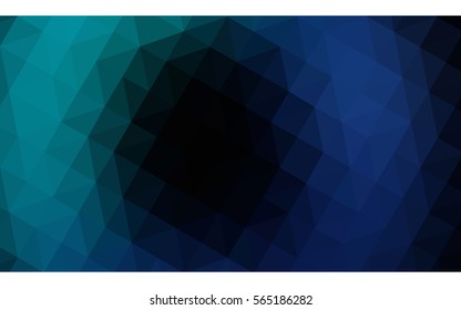 Dark blue polygonal illustration, which consist of triangles. Geometric background in Origami style with gradient. Triangular design for your business.