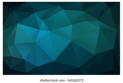 DARK BLUE polygonal illustration, which consist of triangles. Triangular design for your business. Creative geometric background in Origami style with gradient