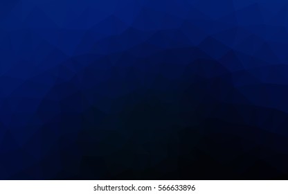 Dark blue polygonal illustration, which consist of triangles. Geometric background in Origami style with gradient. Triangular design for your business.