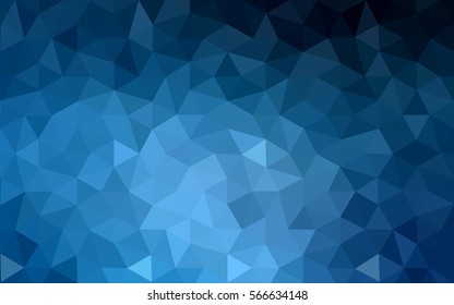 Dark blue polygonal illustration, which consist of triangles. Geometric background in Origami style with gradient. Triangular design for your business.