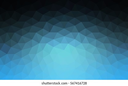 Dark blue polygonal illustration, which consist of triangles. Geometric background in Origami style with gradient. Triangular design for your business.