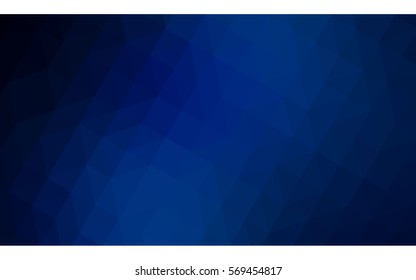 Dark blue polygonal illustration, which consist of triangles. Geometric background in Origami style with gradient. Triangular design for your business.