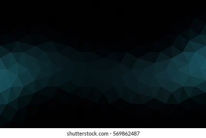 Dark blue polygonal illustration, which consist of triangles. Geometric background in Origami style with gradient. Triangular design for your business.