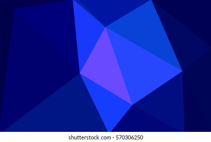 Dark blue polygonal illustration, which consist of triangles. Geometric background in Origami style with gradient. Triangular design for your business.